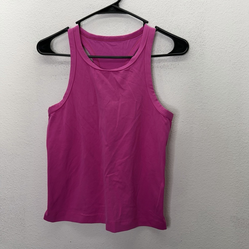 Lululemon Align Tank Top Womens Size 8 Pink Waist Length Racerback Stretch Nulu